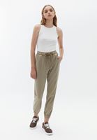 Bayan Kahverengi Yüksek Bel Jogger Pantolon ( TENCEL™ )