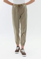 Bayan Kahverengi Yüksek Bel Jogger Pantolon ( TENCEL™ )
