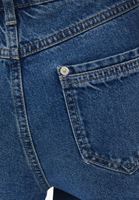 Bayan Mavi Yüksek Bel Wide-Leg Denim Pantolon 