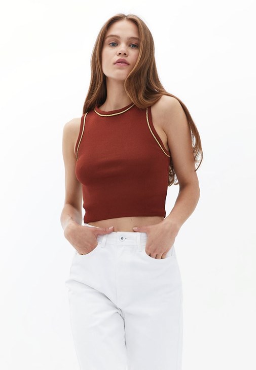 Kiremit Simli Halter Yaka Triko Atlet