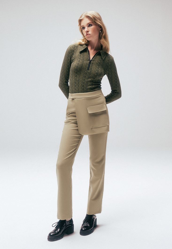 Women Mixed Polo Neck Tshirt