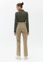 Women Brown High Rise Straight Fit Pants