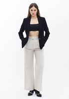 Bayan Siyah Düğmeli Blazer Ceket