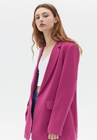 Bayan Pembe Klasik Blazer Ceket