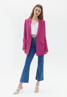 Bayan Pembe Klasik Blazer Ceket