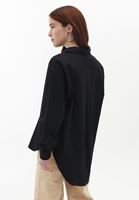 Women Black Oversize Poplin Shirt