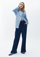 Bayan Çok Renkli Oversize Cepli Gömlek