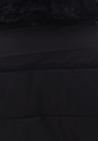 Bayan Siyah Kapüşonlu Şişme Mont