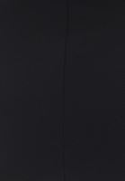 Bayan Siyah Yüksel Bel Düğme Detaylı Tayt