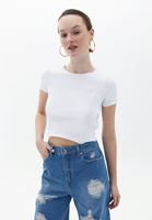 Pamuklu Crop Tişört