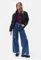 Bayan Mor Pamuklu Uzun Kollu Tişört