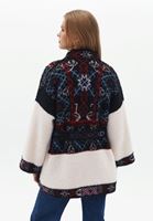 Bayan Çok Renkli Kuşak Detaylı Jakarlı Hırka