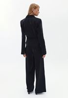 Bayan Siyah Ultra Yüksel Bel Saten Pantolon ( MODAL )