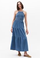 Gipeli Denim Elbise ve Sandalet Kombini