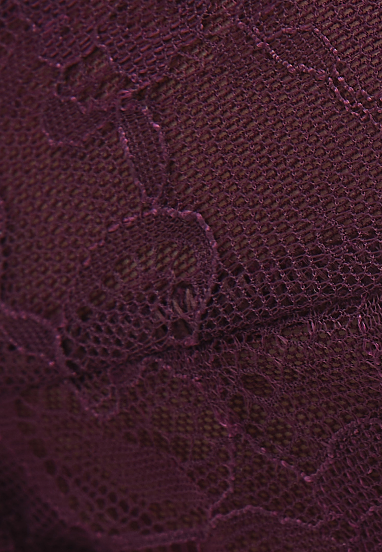 Mor Biye Detaylı Dantelli Bralet