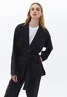 Bayan Gri Bağlamalı Blazer Ceket ( TENCEL™ )