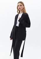 Bayan Gri Bağlamalı Blazer Ceket ( TENCEL™ )