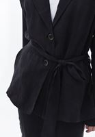 Bayan Gri Bağlamalı Blazer Ceket ( TENCEL™ )