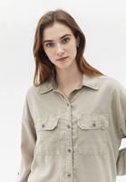 Bayan Bej Cepli Gömlek ( TENCEL™ )