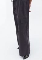 Women Grey Mid Rise Wide Leg Pants