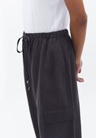 Women Grey Mid Rise Wide Leg Pants