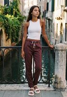 Bayan Mor Beli Lastikli Carrot-Fit Pantolon ( TENCEL™ )