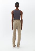 Bayan Bej Beli Lastikli Carrot-Fit Pantolon ( TENCEL™ )