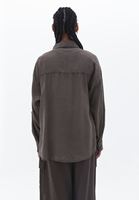 Bayan Yeşil Oversize Cepli Gömlek ( TENCEL™ )