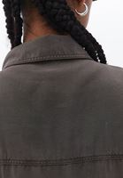 Bayan Yeşil Oversize Cepli Gömlek ( TENCEL™ )