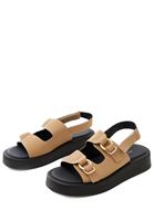 Bayan Bej Toka Detaylı Sandalet