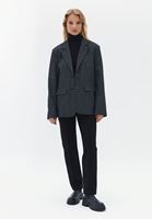 Bayan Gri Oversize Blazer Ceket