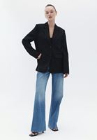 Bayan Siyah Oversize Blazer Ceket