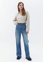 Bayan Bej Kapüşonlu Crop Sweatshirt