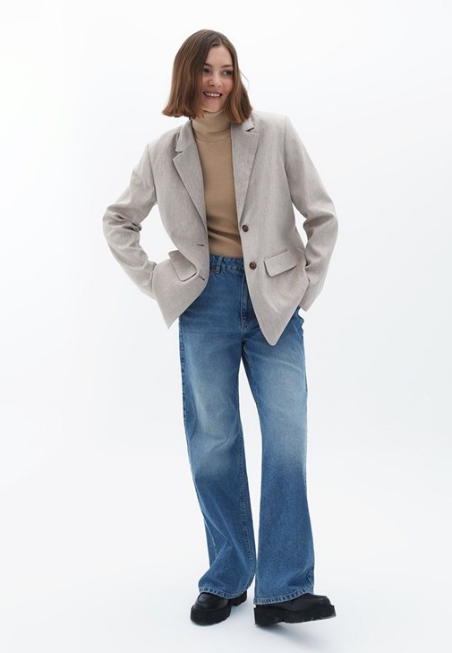 Oversize Kaban ve Wide-Leg Pantolon Kombini