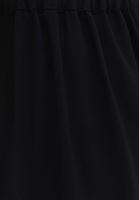 Bayan Siyah Yırtmaç Detaylı Wide-Leg Pantolon
