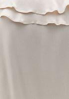 Bayan Bej Fırfır Detaylı Bluz