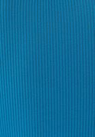 Bayan Mavi Düşük Yaka Uzun Kollu Tişört