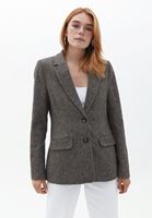 Bayan Kahverengi Düğmeli Blazer Ceket
