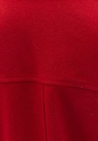 Bayan Kırmızı Yün Karışımlı Cepli Kaban