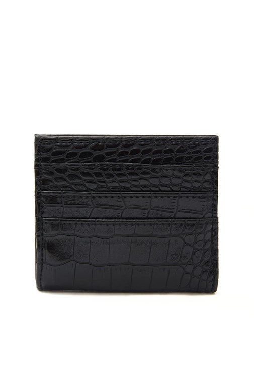 Siyah Crocodile Dokulu Kartlık