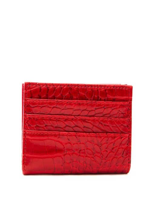 Kırmızı Crocodile Dokulu Kartlık