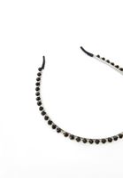 Bayan Siyah Boncuk Detaylı Taç