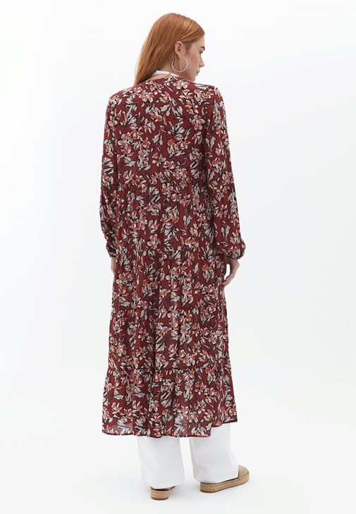 Düğmeli Kimono ve Pantolon Kombini