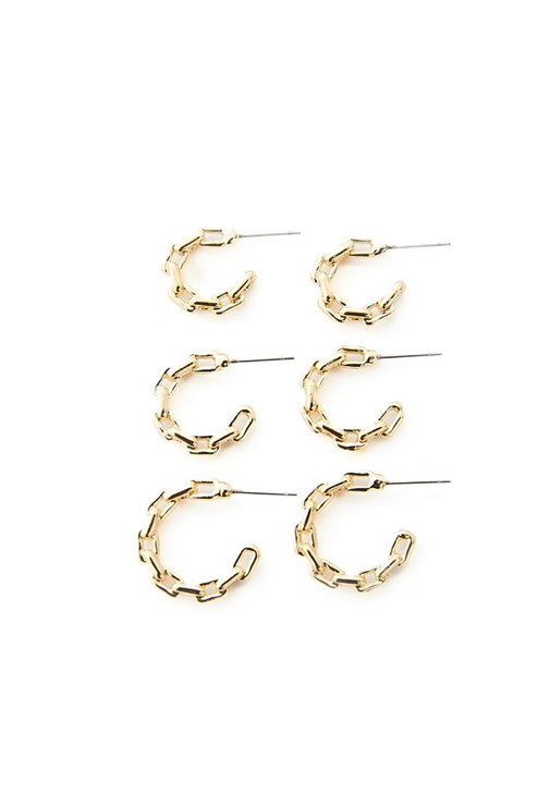 Altın Çoklu Küpe Seti