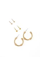 Bayan Altın Çoklu Küpe Seti