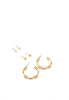 Bayan Altın Çoklu Küpe Seti