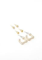 Bayan Altın Çoklu Küpe Seti