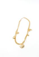 Bayan Altın Uç Detaylı Zincir Kolye
