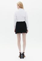 Taş Detaylı Etek ve Gömlek Kombini