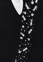 Taş Detaylı Etek ve Gömlek Kombini